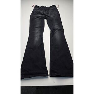 KanCan Womens Jeans Size 11/29 Flare Zip Double Button Black